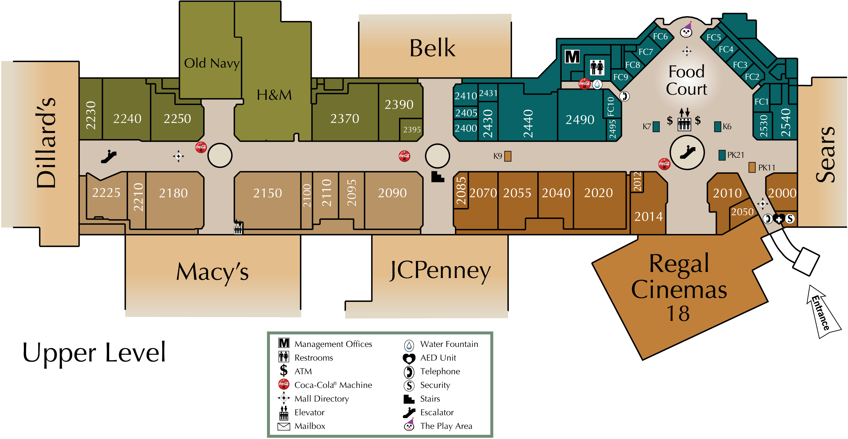 Upper Mall Map