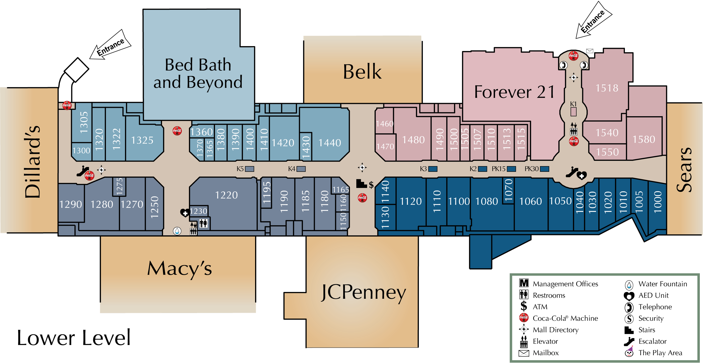 Jewelry Store Floor Plan Mall Directory Arbor Place