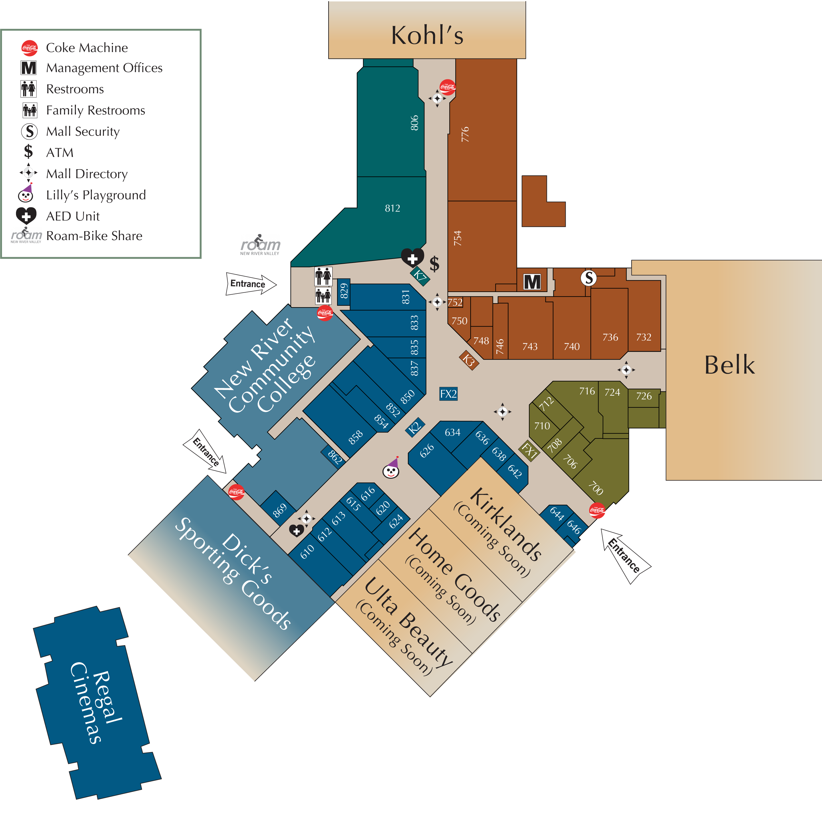 Mall Directory | New River Valley Mall