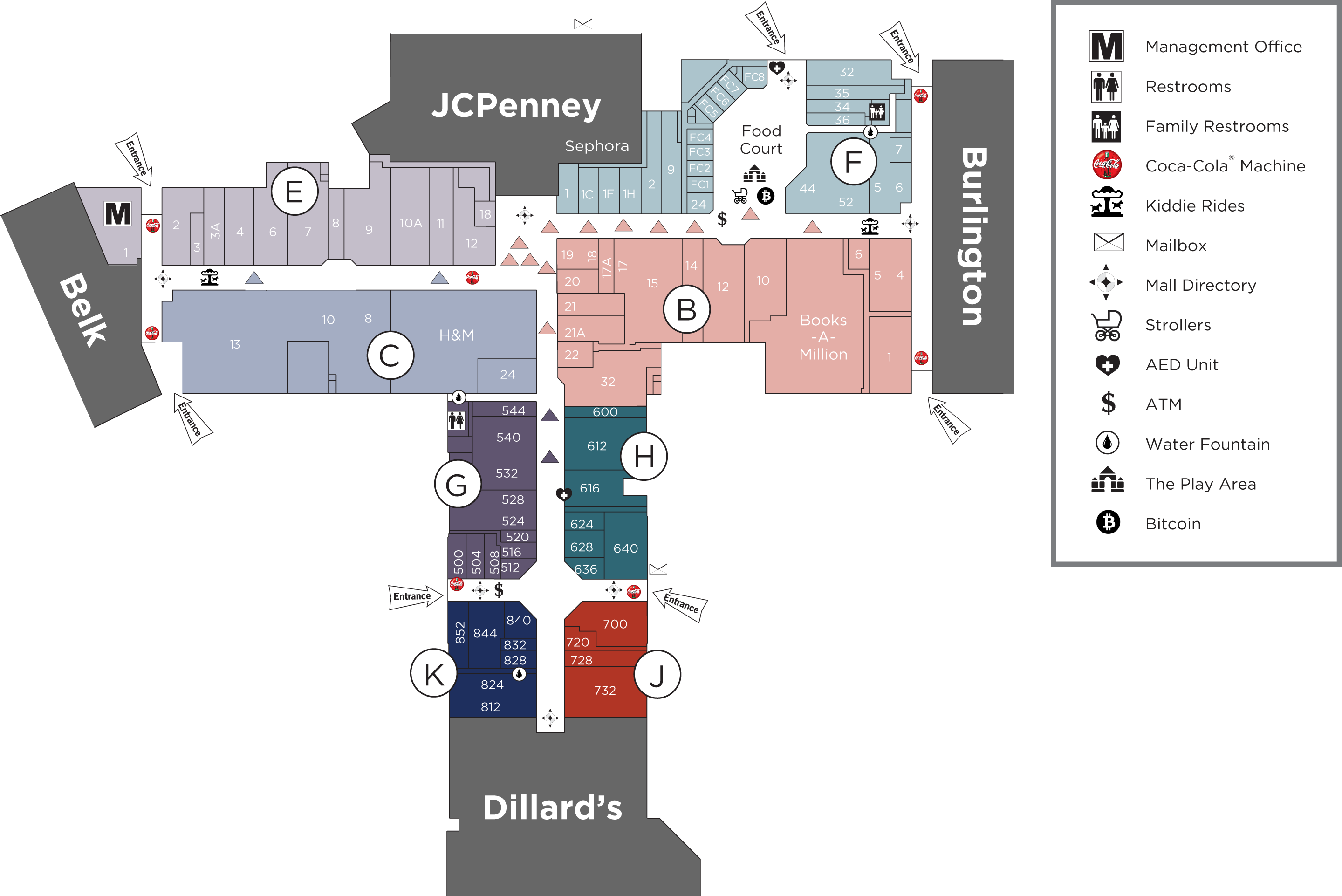 Northwoods Mall directory map