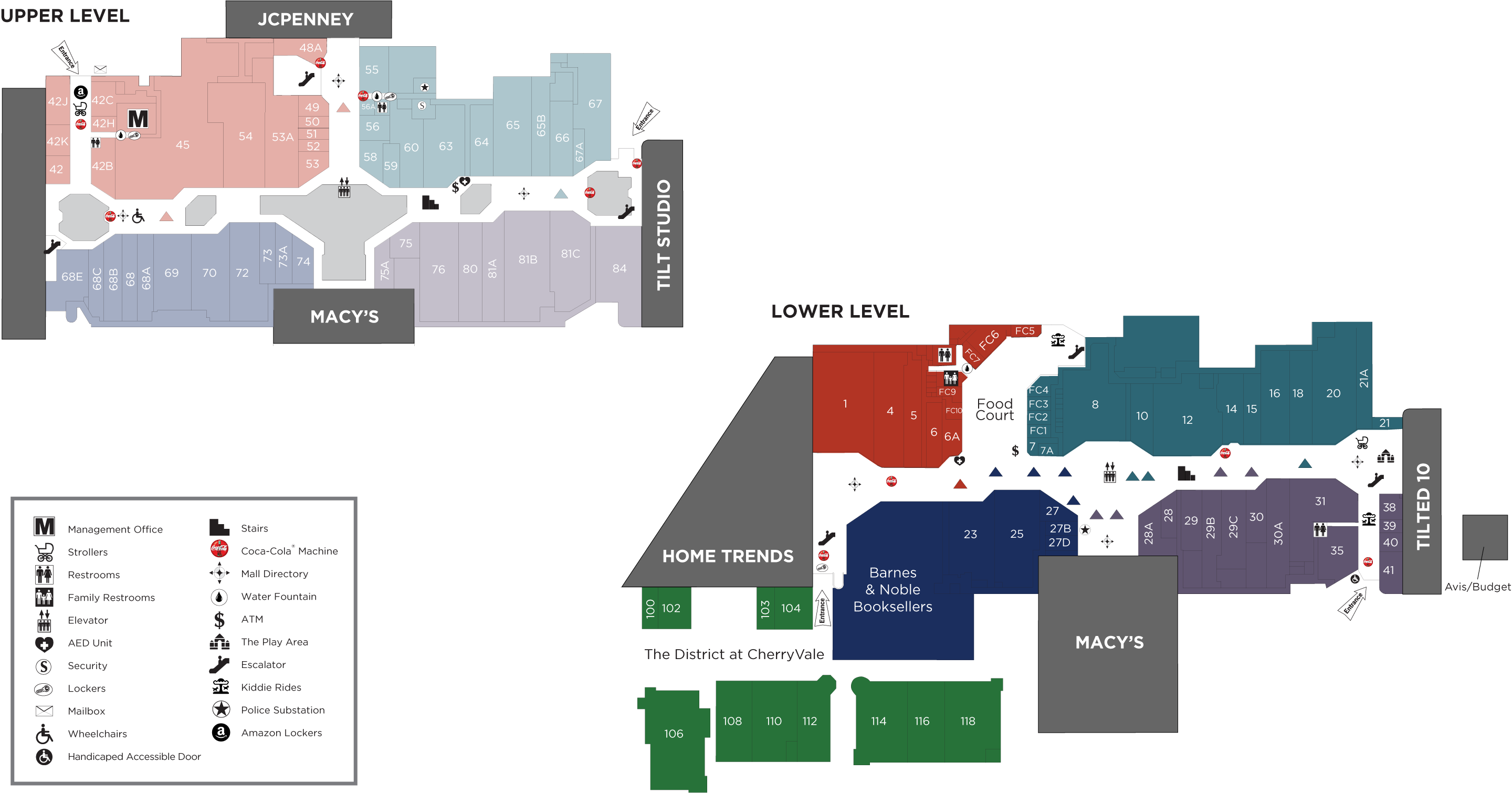 CherryVale Mall directory map