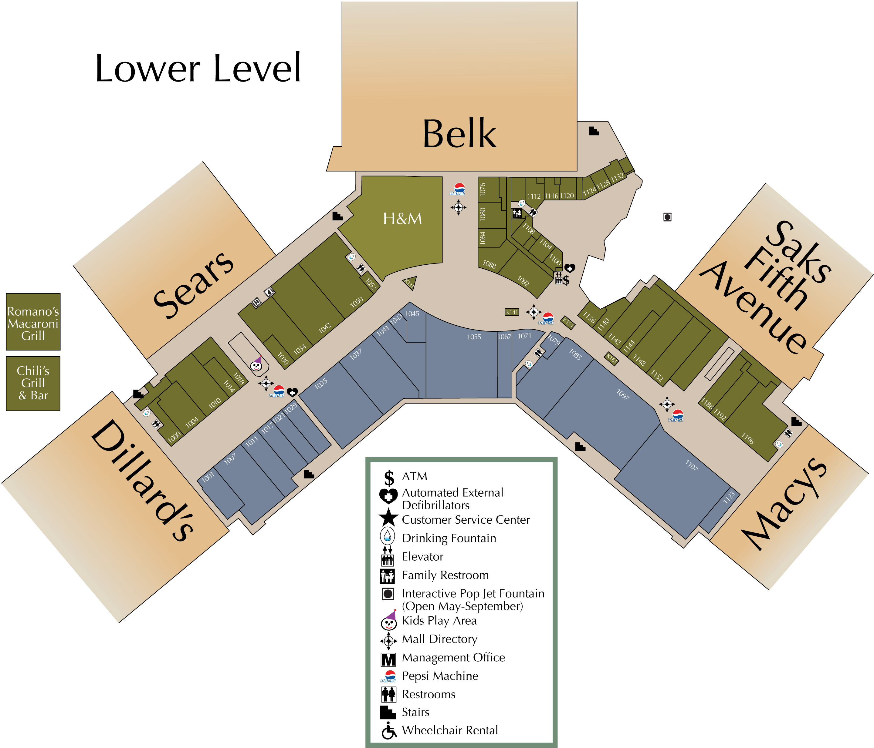 Mall Directory Triangle Town Center