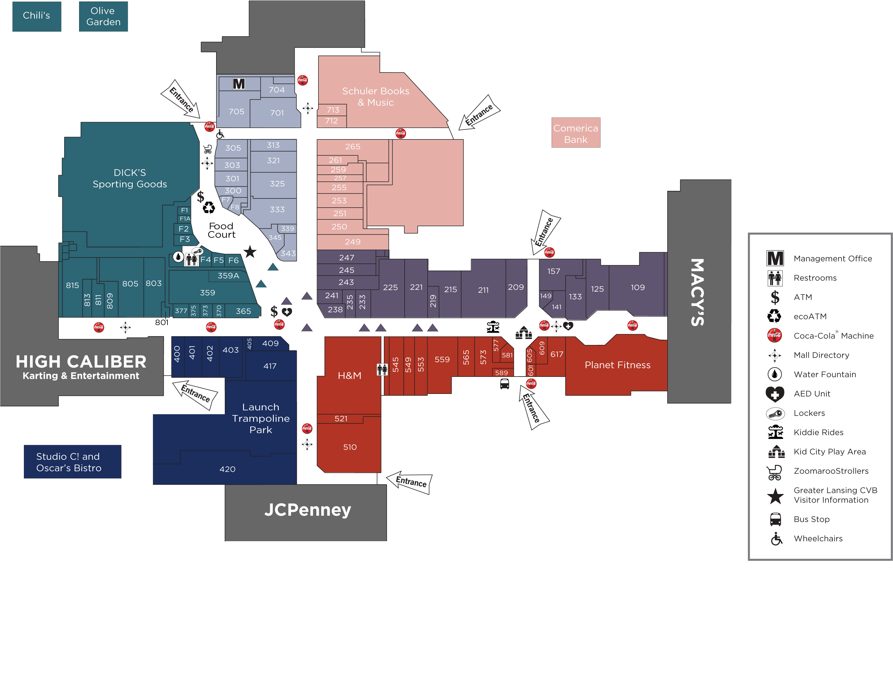 Meridian Mall directory map