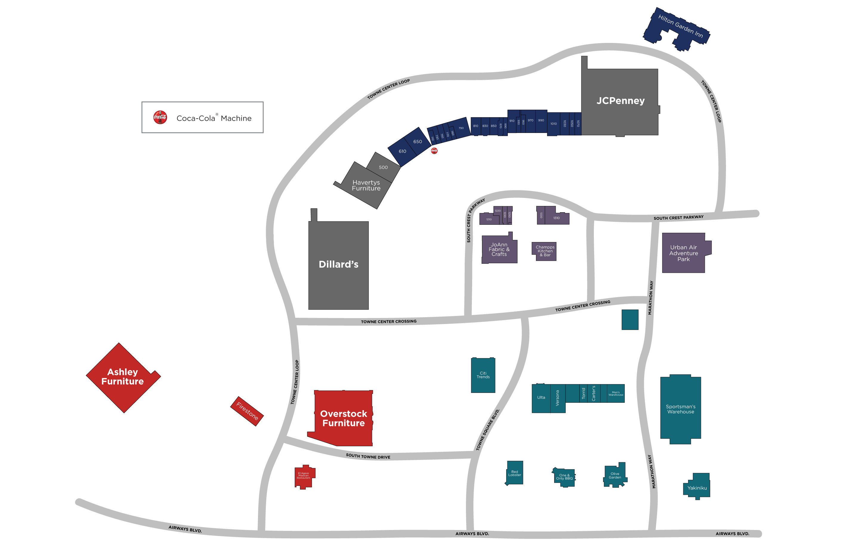 Southaven Towne Center directory map