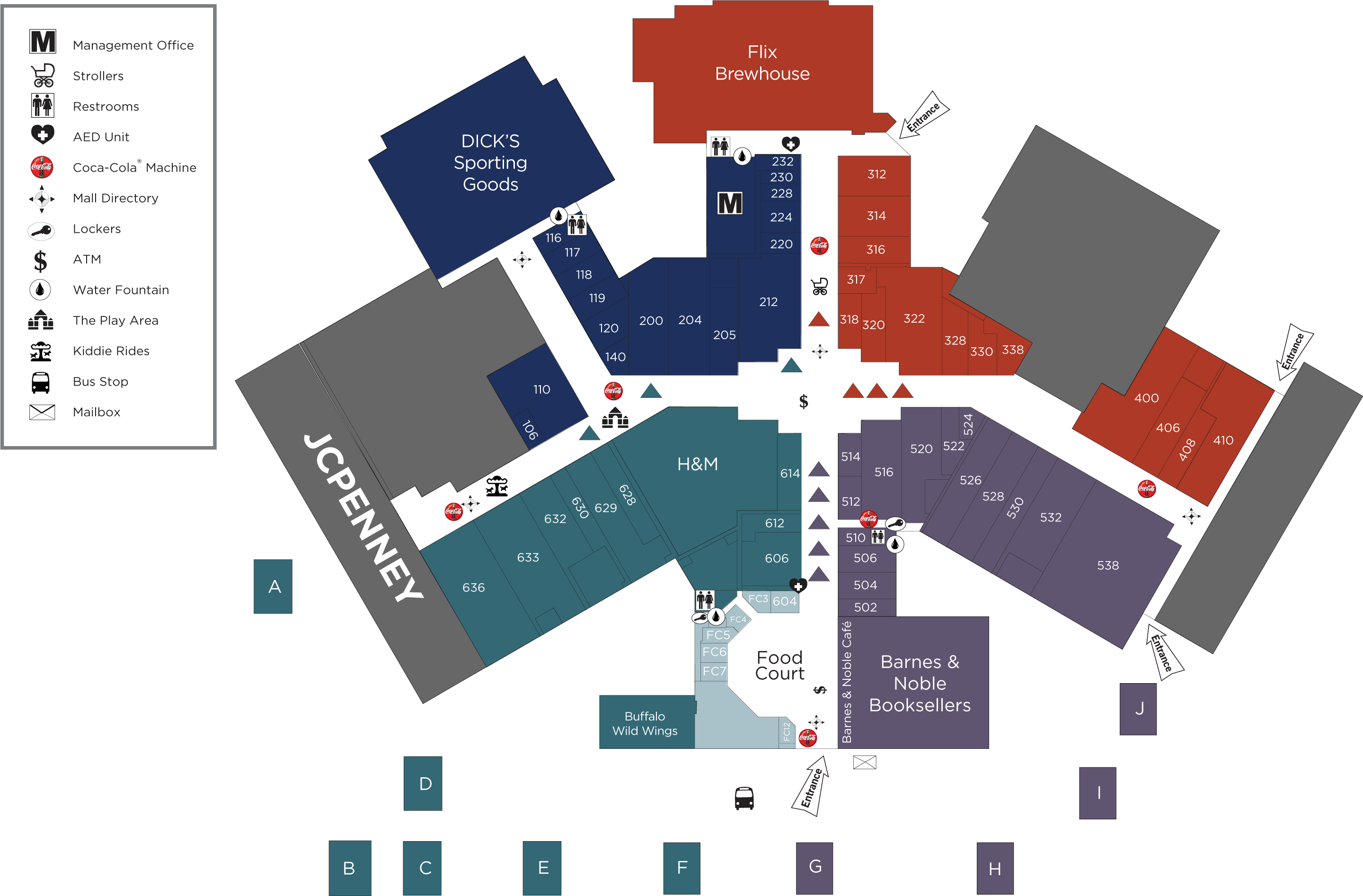 Towne East Mall Map - Map Of Us West