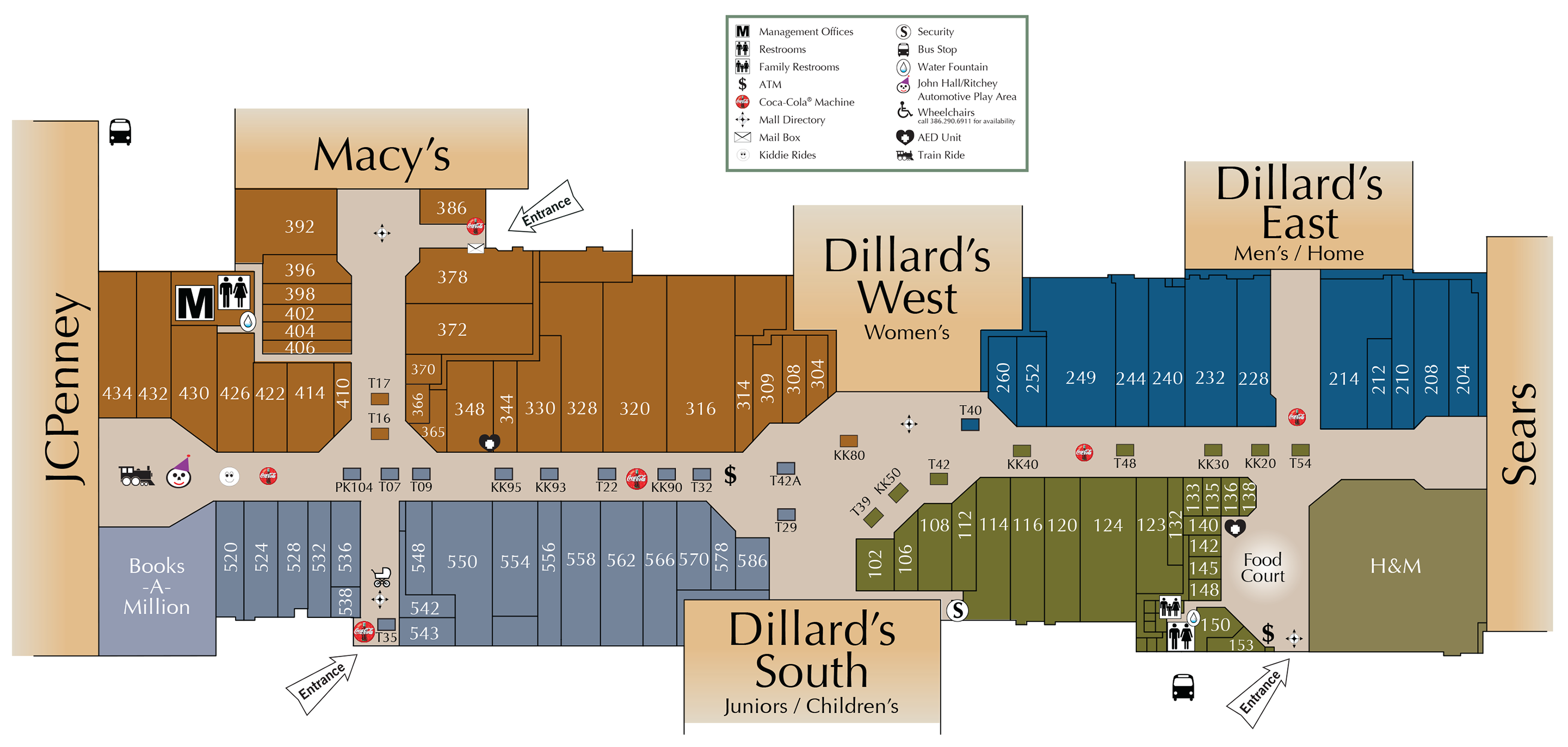 Jewelry Store Floor Plan Mall Directory Volusia Mall