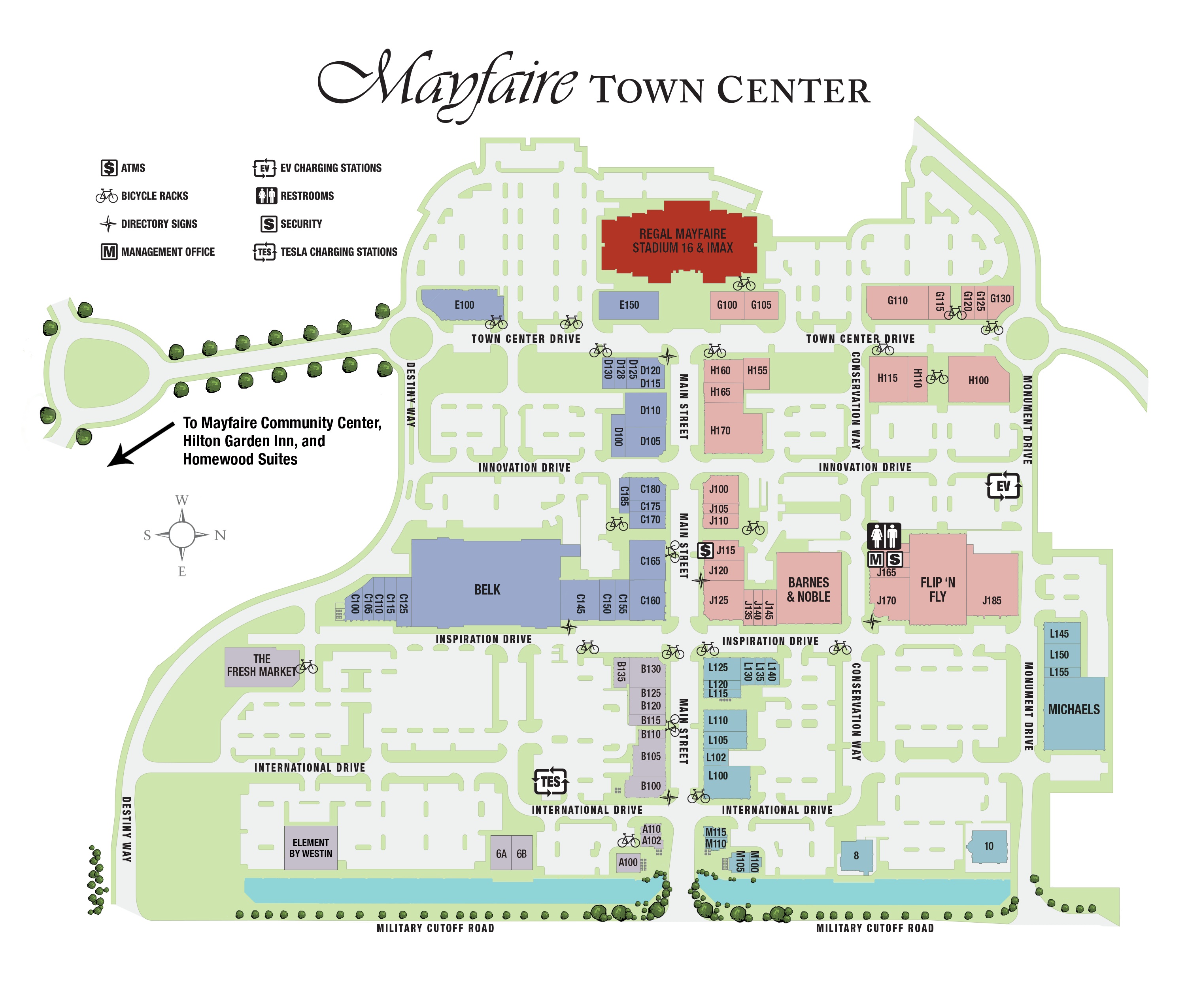 Mayfaire Town Center directory map
