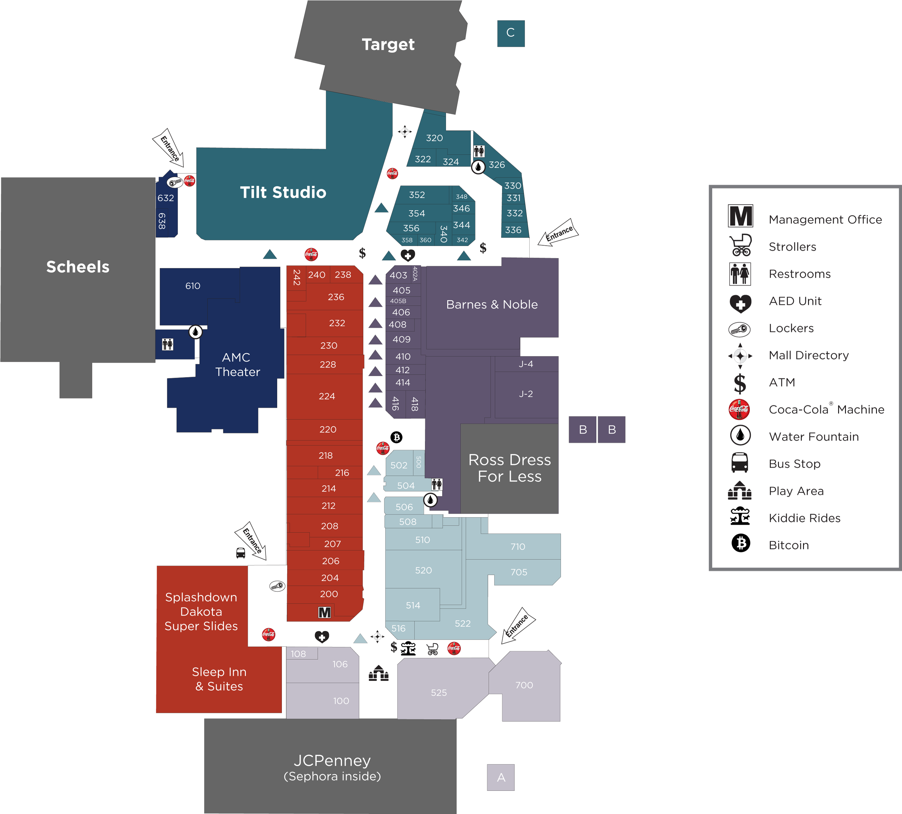 Dakota Square Mall directory map